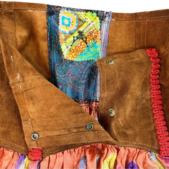 Pluto Dog On The Earth Handmade Bohemian Hippie Skirt Size 6 - Picture 2 of 6